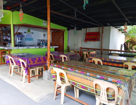 Long tables ready for dinner service